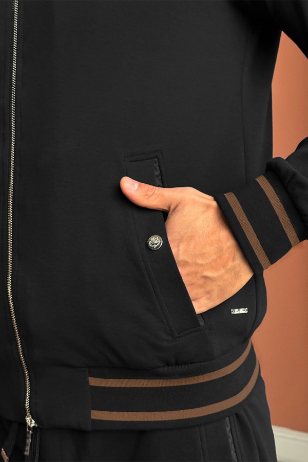 Мужской спортивный костюм Loro Piana monogram - Black