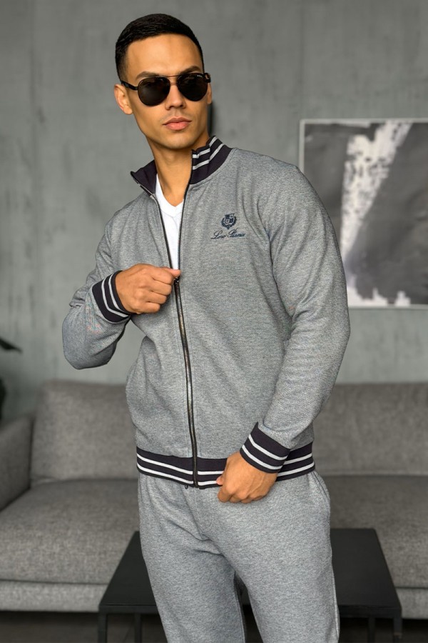 Спортивный костюм Loro Piana logo-embroidered - Blue / Grey