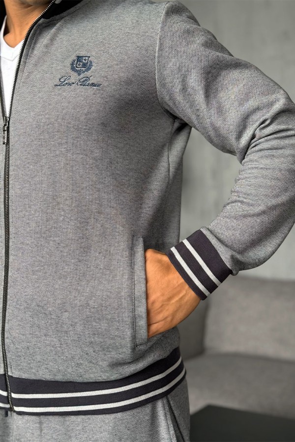 Спортивный костюм Loro Piana logo-embroidered - Blue / Grey