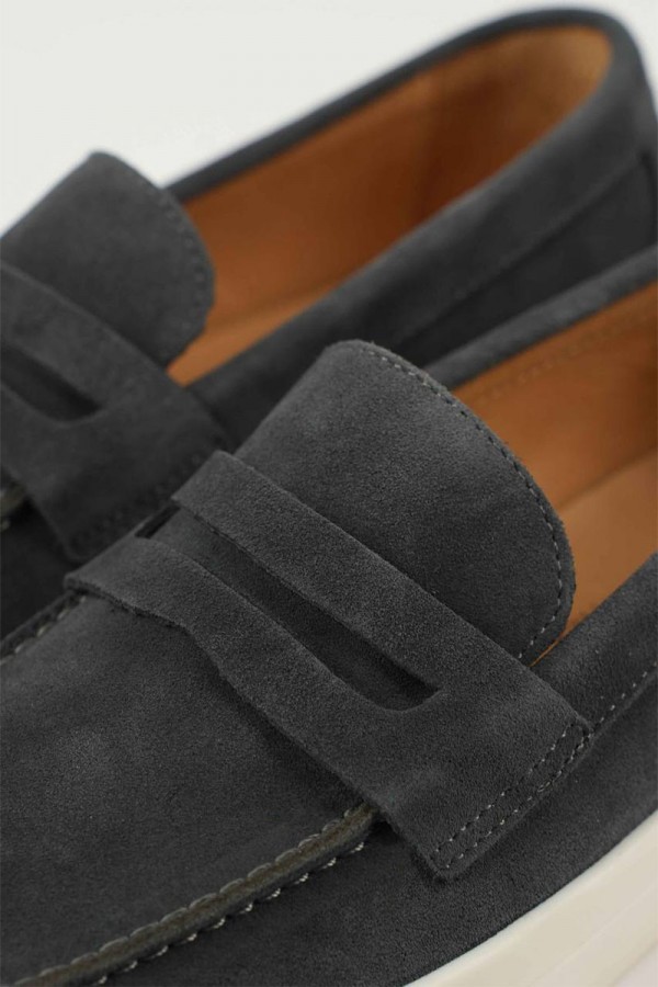 Замшевые лоферы Loro Piana Summer Walk - Grey