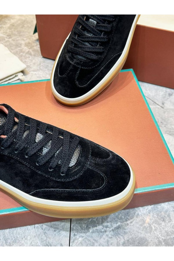 Мужские замшевые кроссовки Loro Piana Tennis Walk