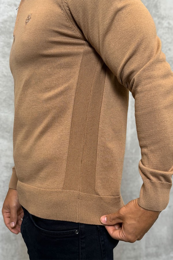 Мужская кофта Loro Piana zip neck - Brown