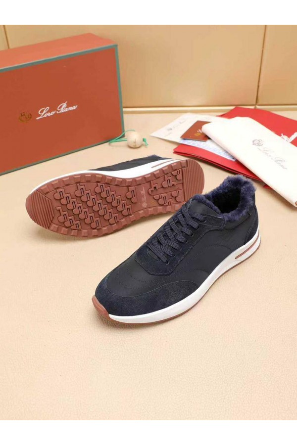 Кроссовки с мехом Loro Piana Week End Walk Evo