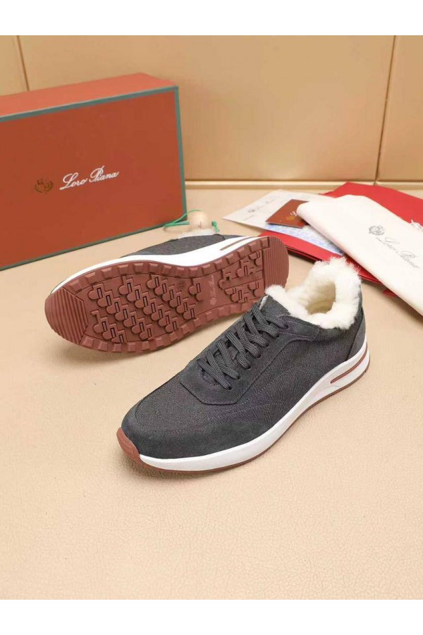 Кроссовки с мехом Loro Piana Week End Walk Evo