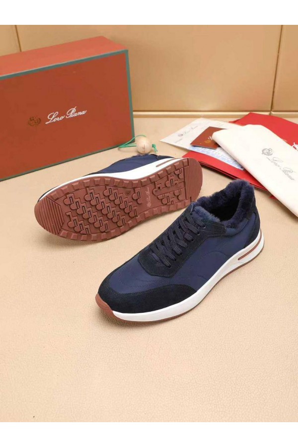 Кроссовки с мехом Loro Piana Week End Walk Evo