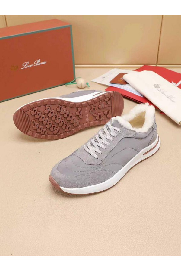 Кроссовки с мехом Loro Piana Week End Walk Evo