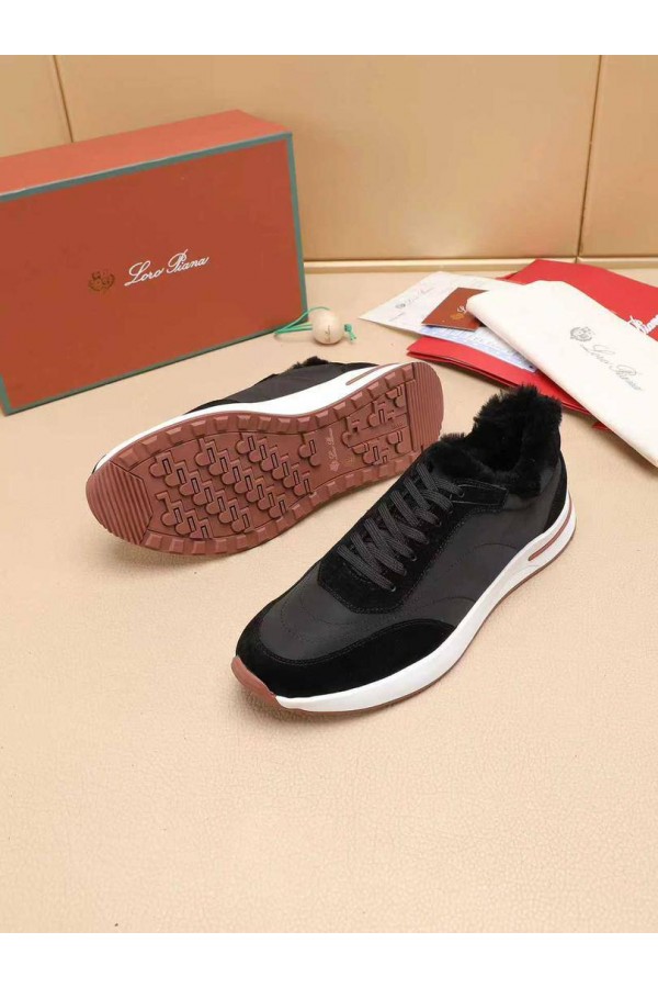 Кроссовки с мехом Loro Piana Week End Walk Evo