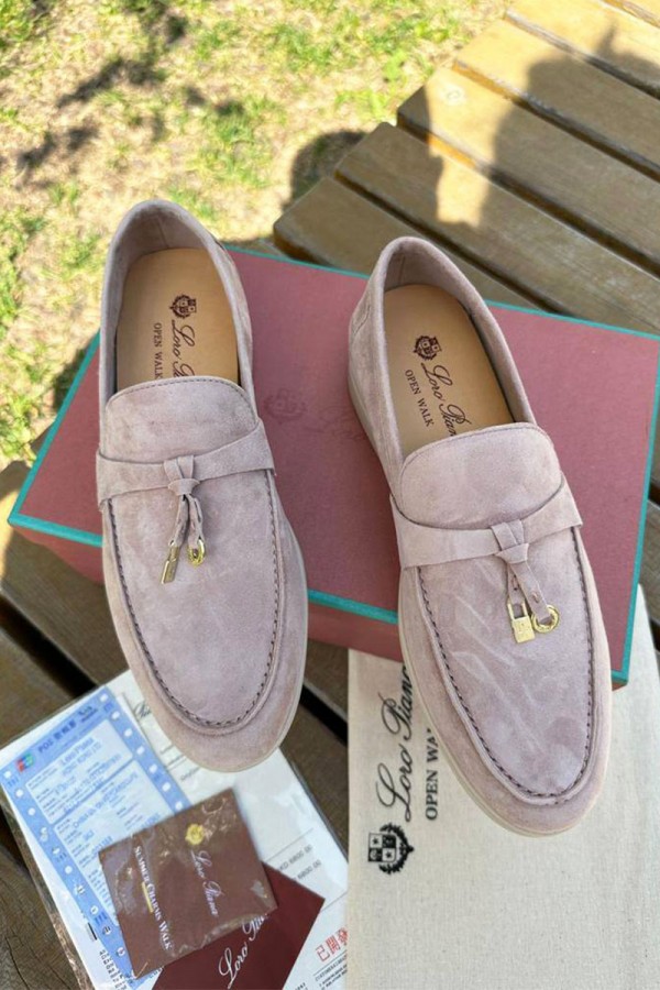 Женские замшевые лоферы Loro Piana Open Walk