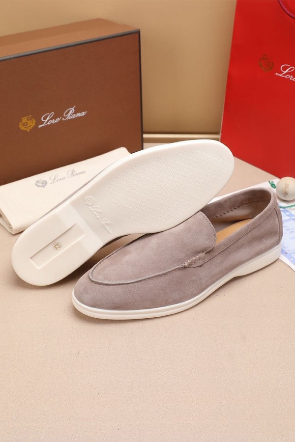 Мужские замшевые лоферы Loro Piana Summer Walk