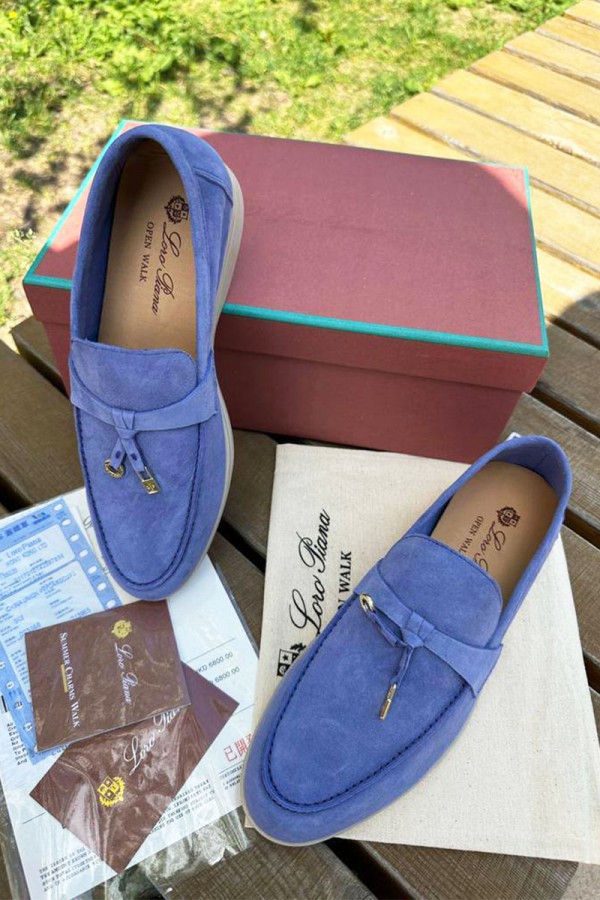 Женские замшевые лоферы Loro Piana Open Walk