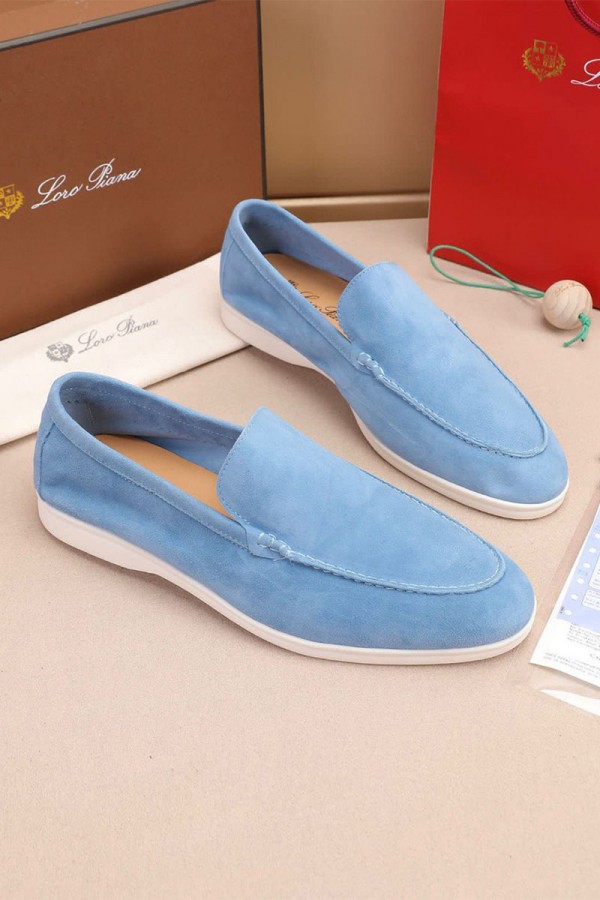Мужские замшевые лоферы Loro Piana Summer Walk