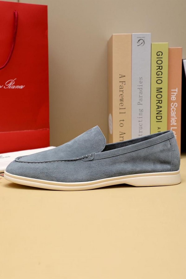 Мужские замшевые лоферы Loro Piana Summer Walk