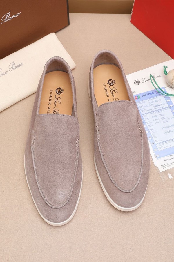 Мужские замшевые лоферы Loro Piana Summer Walk