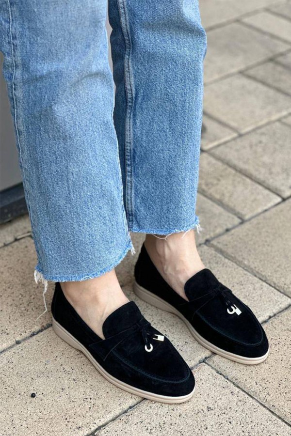 Женские замшевые лоферы Loro Piana Open Walk