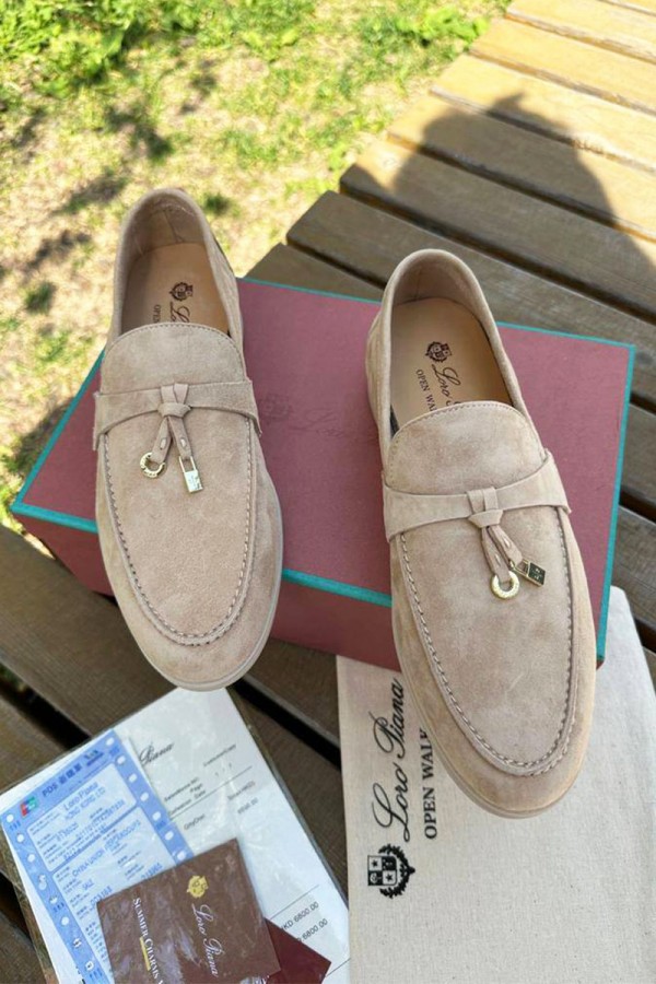 Женские замшевые лоферы Loro Piana Open Walk