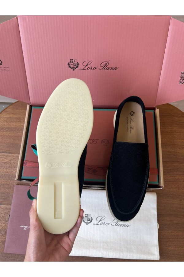 Замшевые лоферы Loro Piana Premium - Black