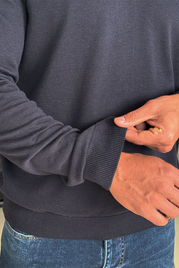 Мужской тёмно-синий джемпер Loro Piana