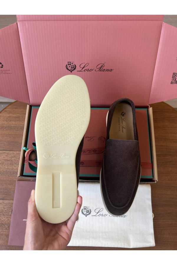 Замшевые лоферы Loro Piana Premium - Brown