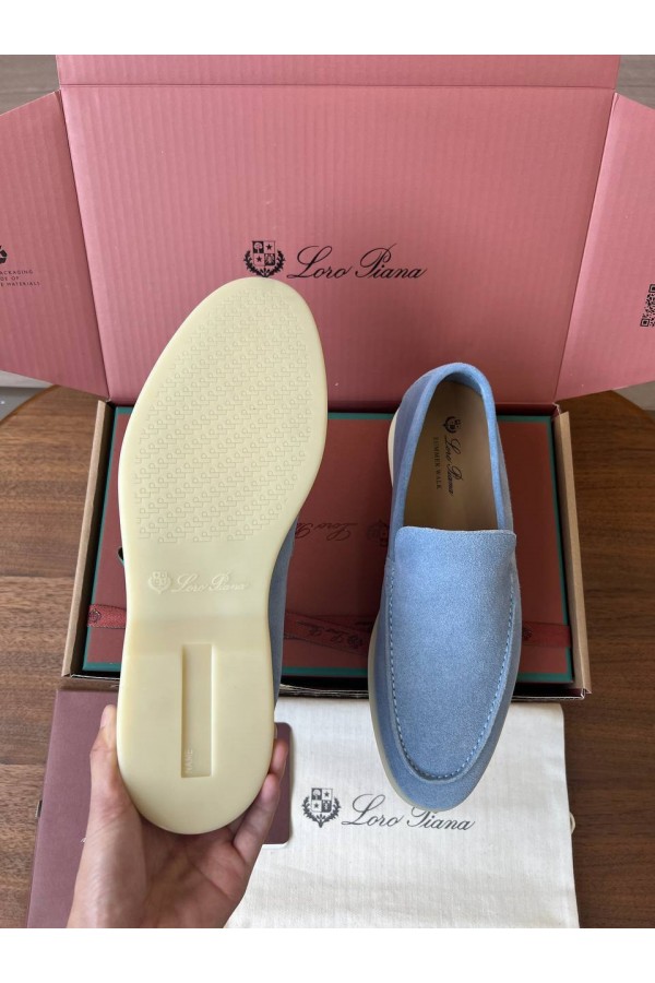Замшевые лоферы Loro Piana Premium - Blue