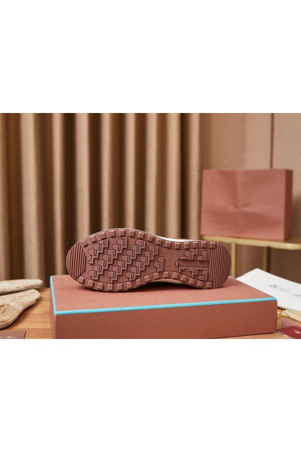 Замшевые кроссовки Loro Piana Week End Walk - Brown