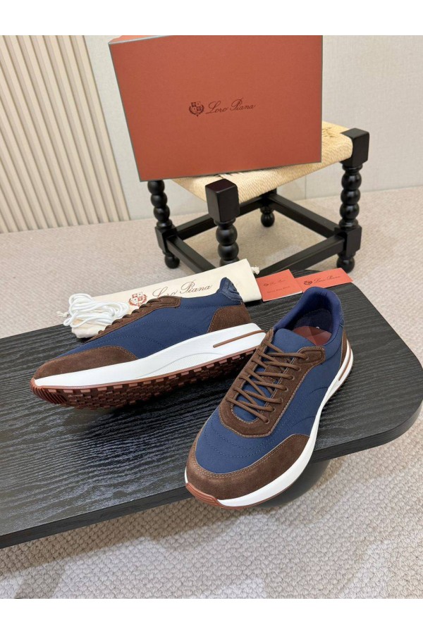 Мужские кроссовки Loro Piana Week End Walk - Blue / Brown