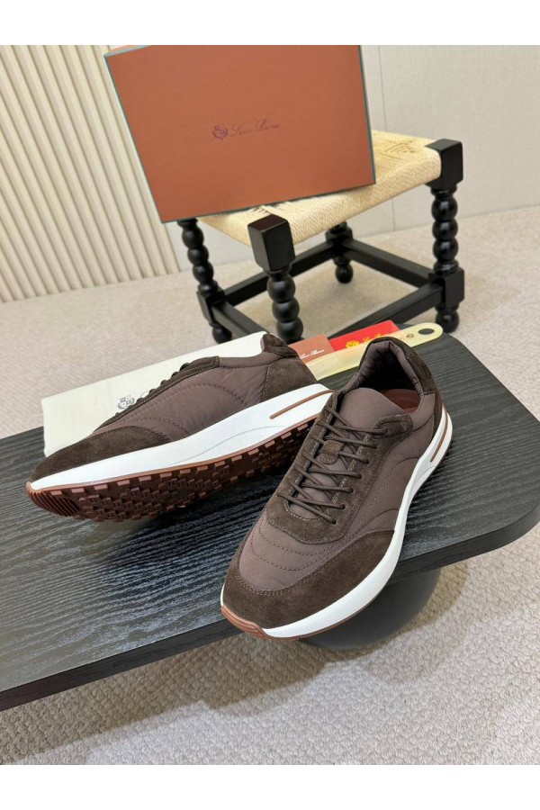 Мужские кроссовки Loro Piana Week End Walk - Brown