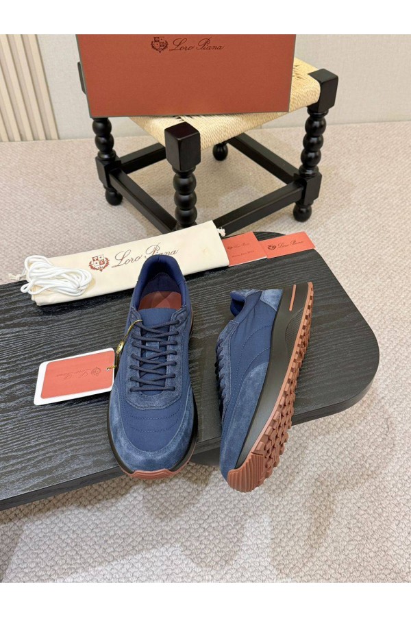 Мужские кроссовки Loro Piana Week End Walk - Navy