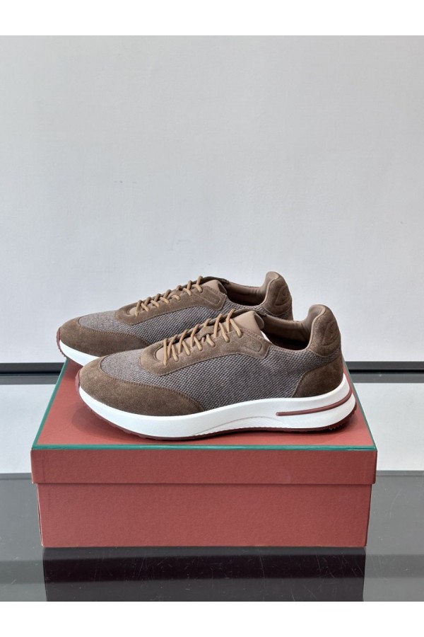 Мужские кроссовки Loro Piana Week End Walk - Brown