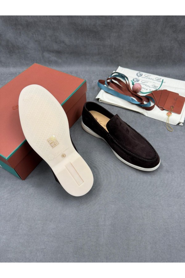 Мужские замшевые лоферы Loro Piana