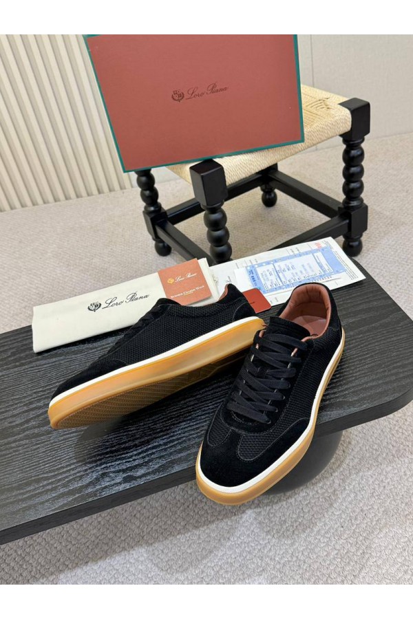 Мужские кроссовки Loro Piana Tennis Walk - Black