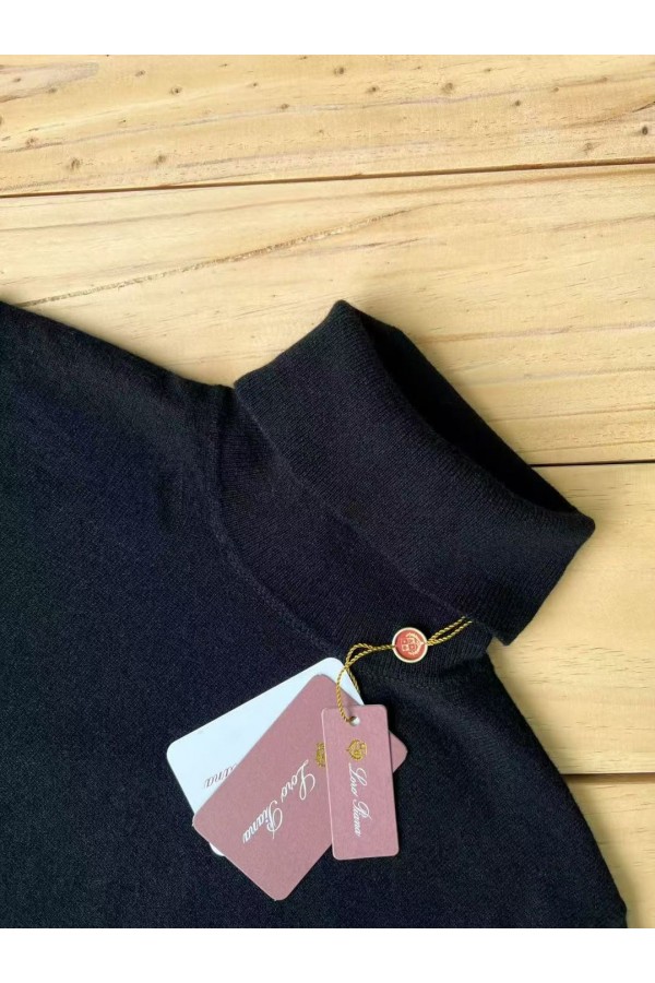 Мужская водолазка Loro Piana Premium - Black