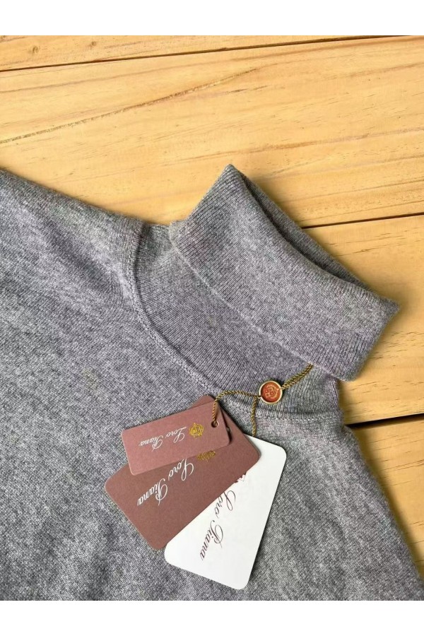Мужская водолазка Loro Piana Premium - Light Gray