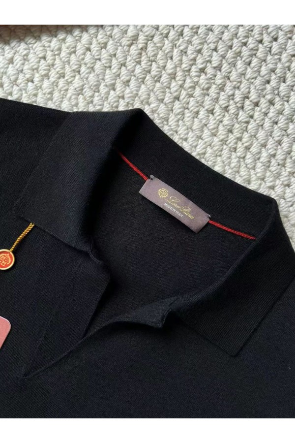 Поло с длинным рукавом Loro Piana Premium - Black