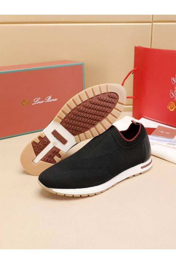 Мужские текстильные кроссовки Loro Piana Lp Flexy Active - Navy