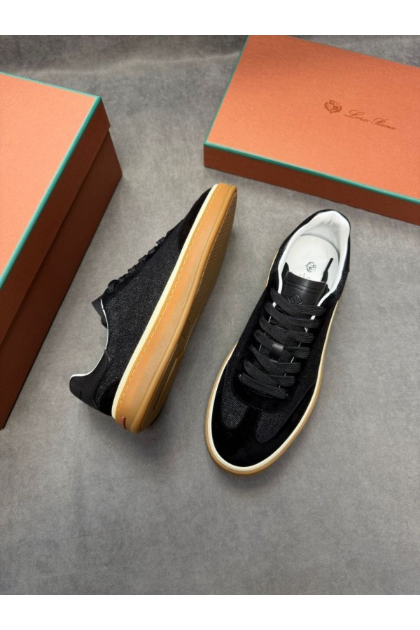 Мужские кроссовки Loro Piana Tennis Walk - Black