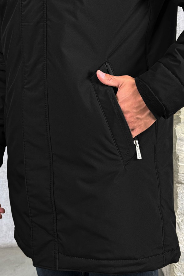 Парка чёрного цвета Loro Piana logo-patch