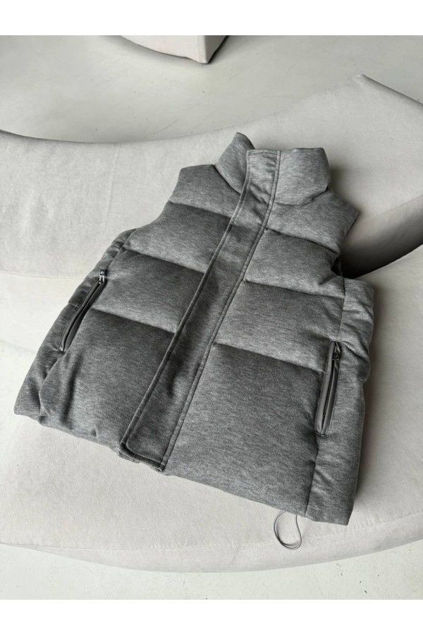 Женская серая жилетка Loro Piana premium