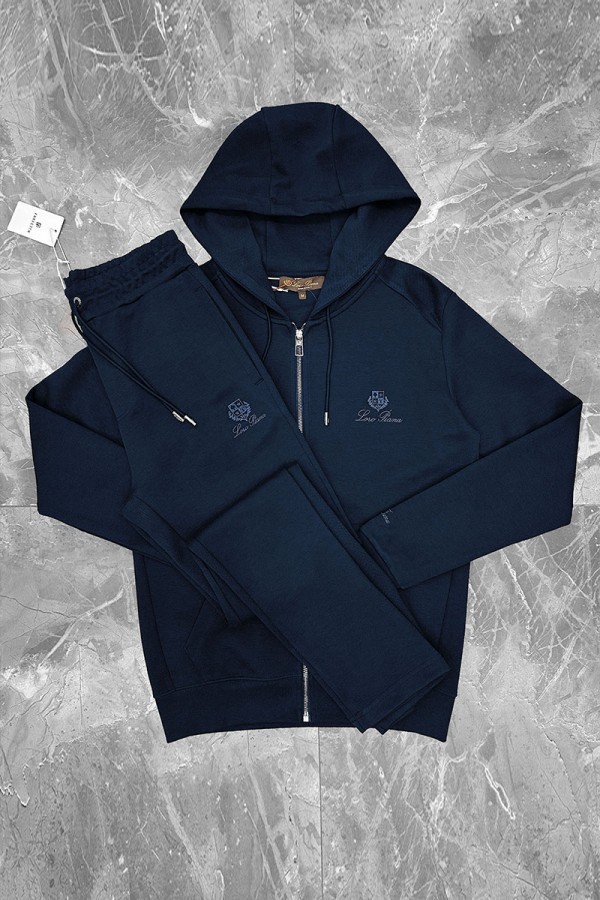 Спортивный костюм Loro Piana logo-embroidered - Navy