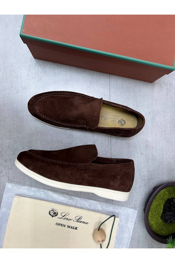 Мужские замшевые лоферы Loro Piana