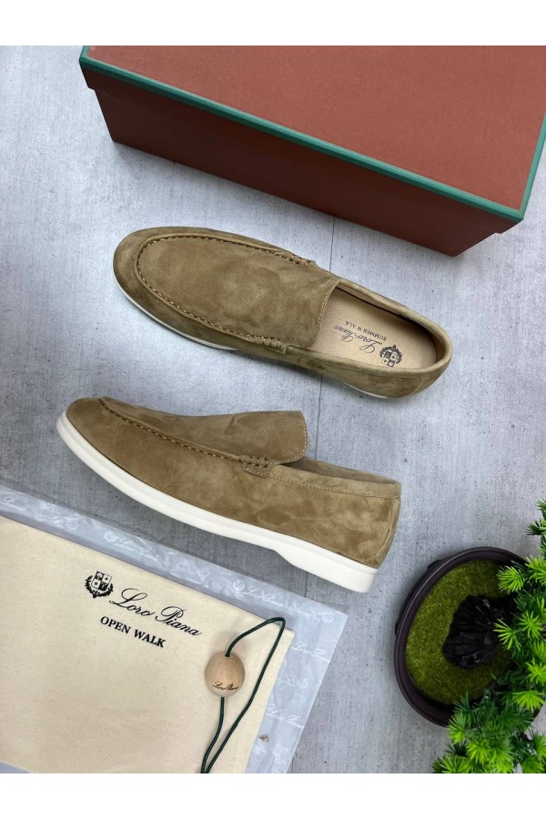 Мужские замшевые лоферы Loro Piana