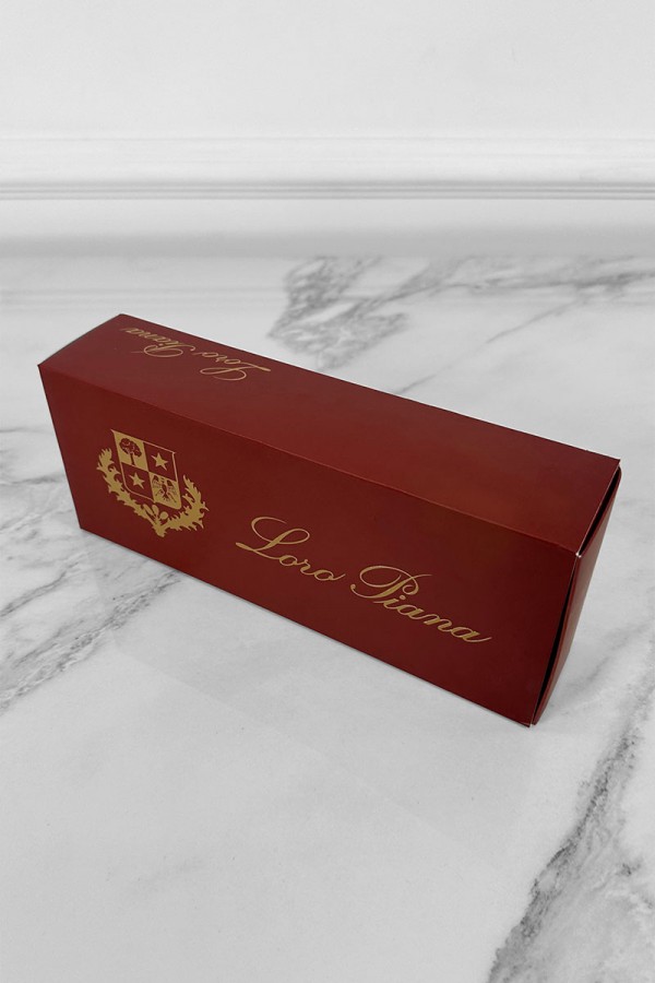 Комплект тёмно-синих носков Loro Piana brown logo