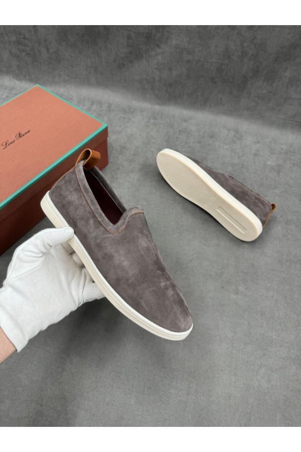 Мужские лоферы Loro Piana Venice Walk - Grey