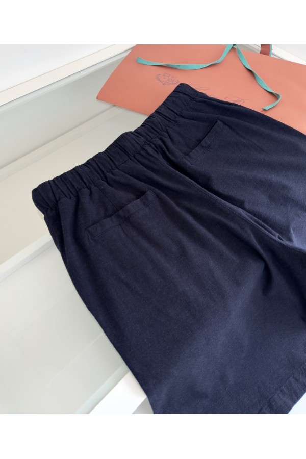 Льняные шорты Loro Piana Premium - Navy