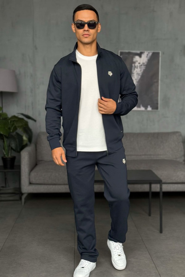 Кофта на молнии Loro Piana logo-embroidered - Navy