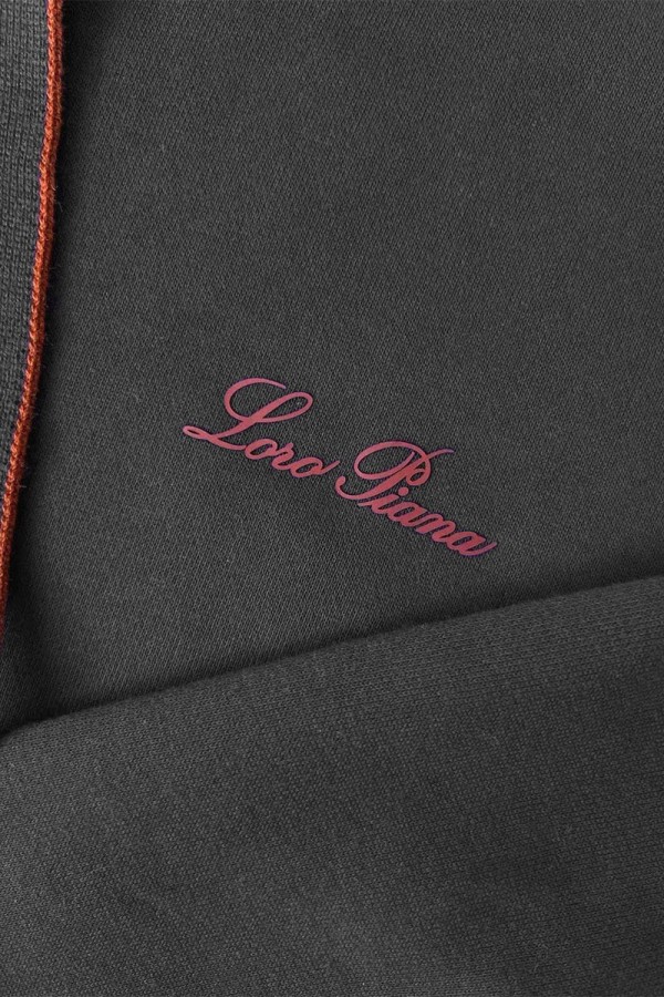 Кофта на молнии Loro Piana Premium signature logo - Grey