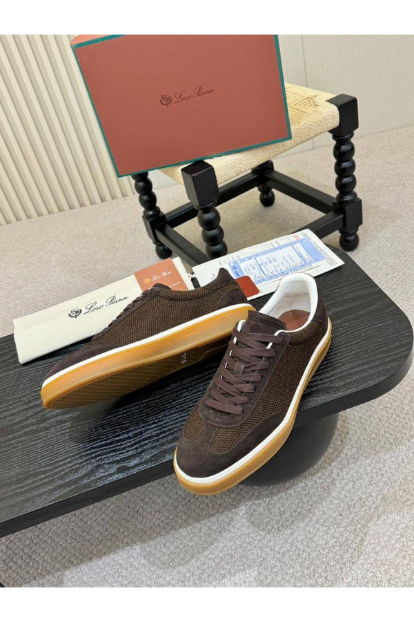 Мужские кроссовки Loro Piana Tennis Walk - Brown