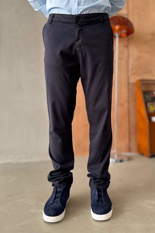 Мужские брюки Loro Piana тёмно-синего цвета