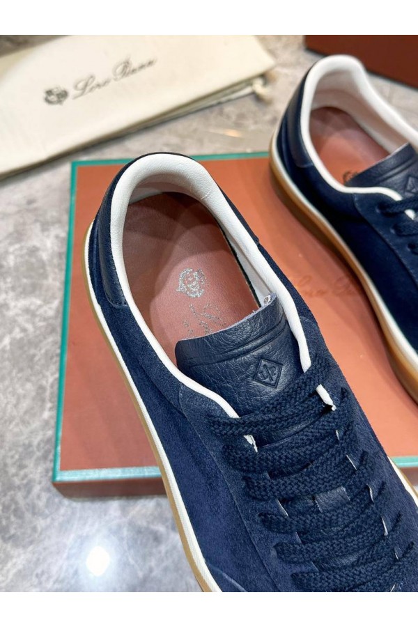 Мужские замшевые кроссовки Loro Piana Tennis Walk