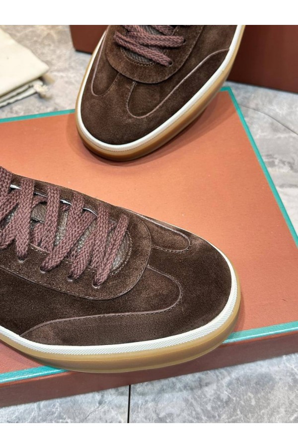 Мужские замшевые кроссовки Loro Piana Tennis Walk