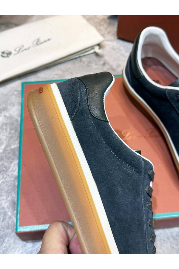 Мужские замшевые кроссовки Loro Piana Tennis Walk